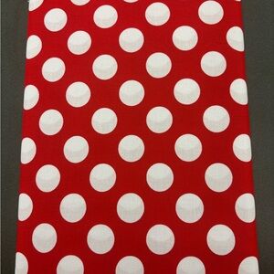 Red and White Polka Dot Pillow Cover
